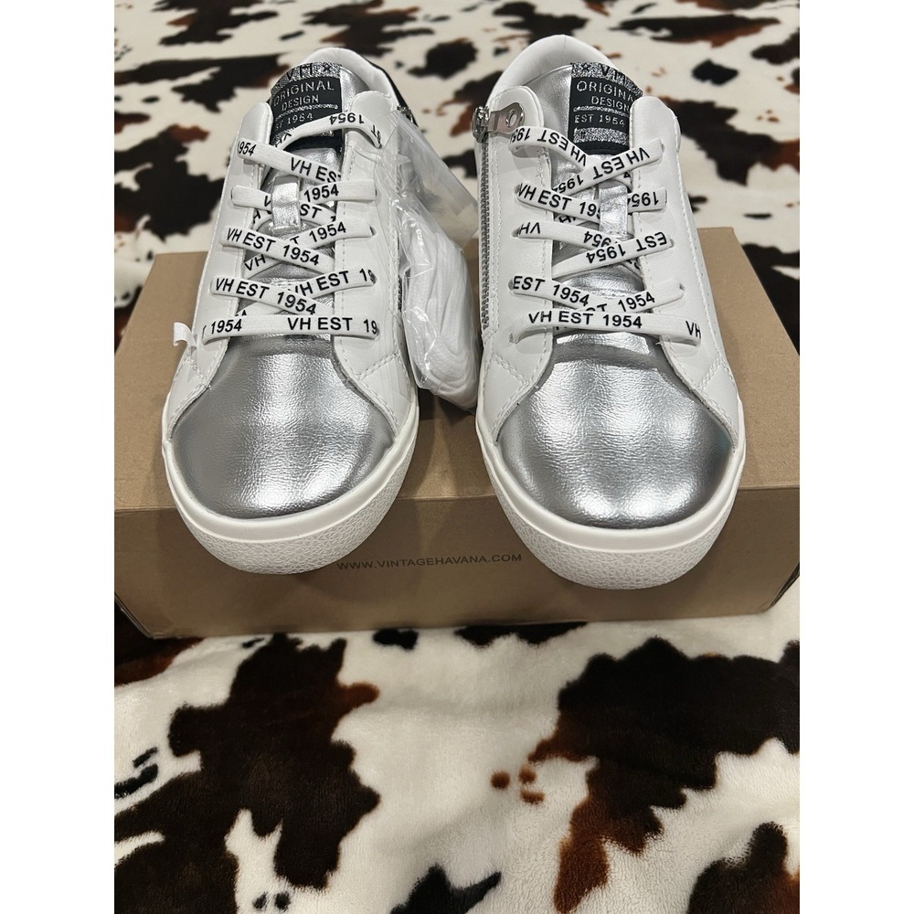 Vintage Havana Women's Ronda VHK White/Black Sneakers Size 8 NIB